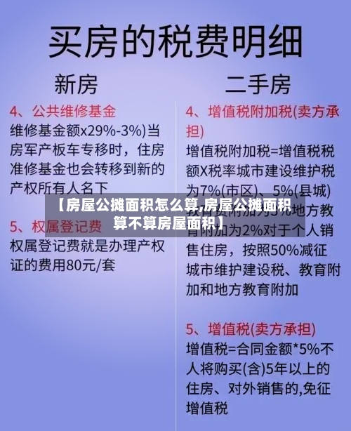 【房屋公摊面积怎么算,房屋公摊面积算不算房屋面积】