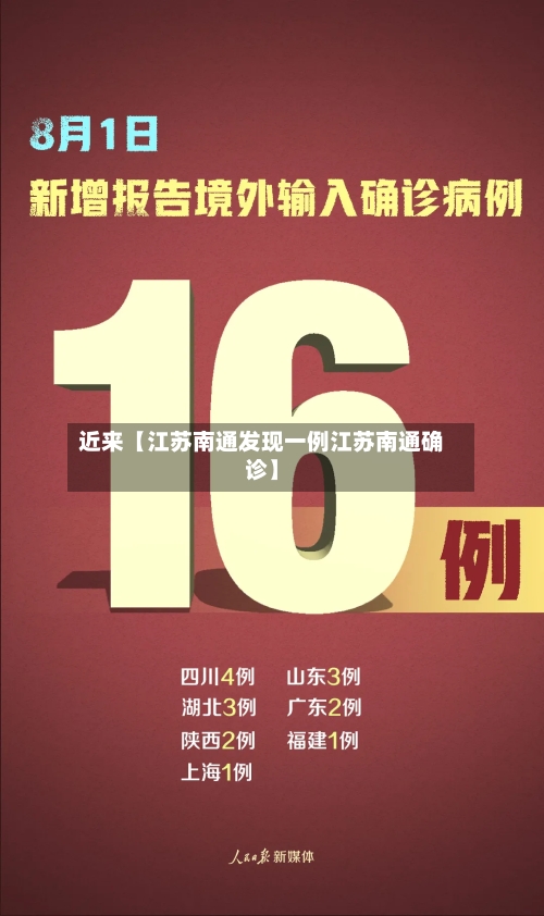 近来【江苏南通发现一例江苏南通确诊】